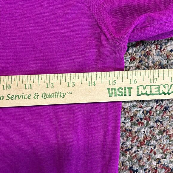 Banana Republic Orchid Pink Merino Wool V-Neck Long Sleeve Sweater Size S - Picture 8 of 9